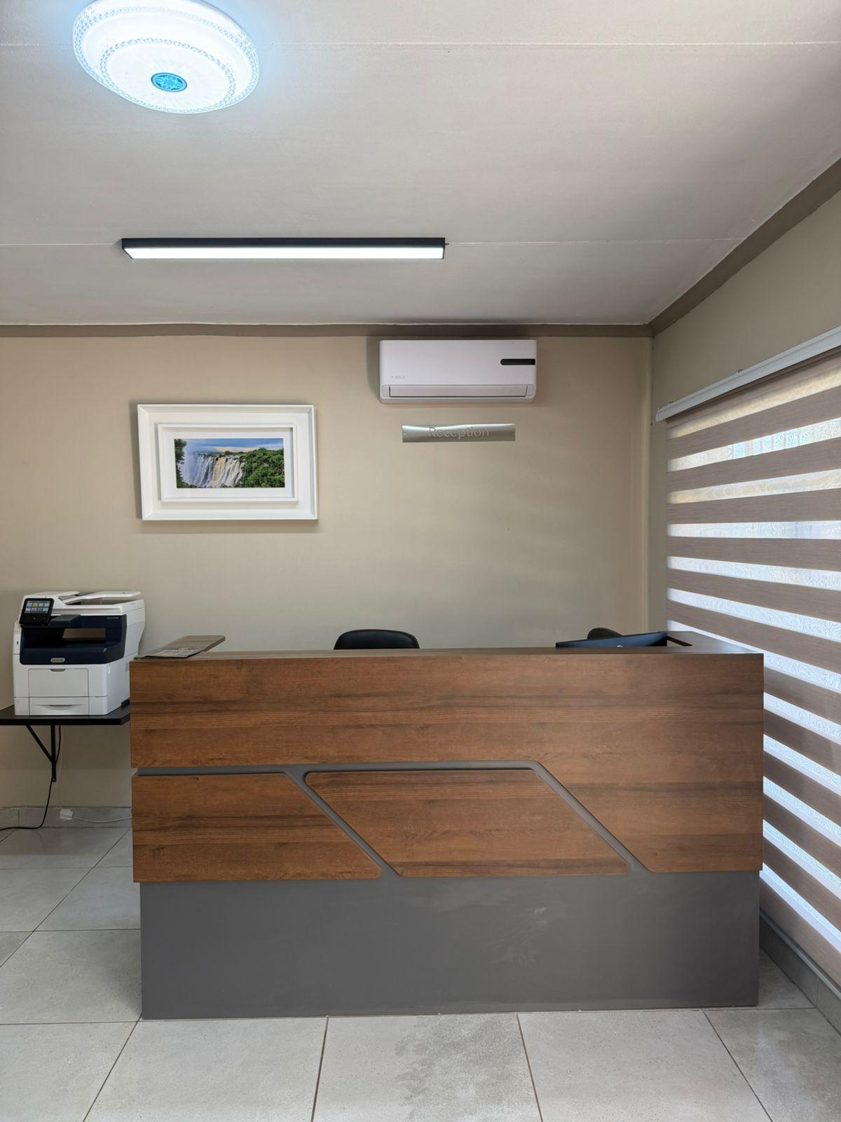 Reception desk at Dr Mukanzila's Surgery