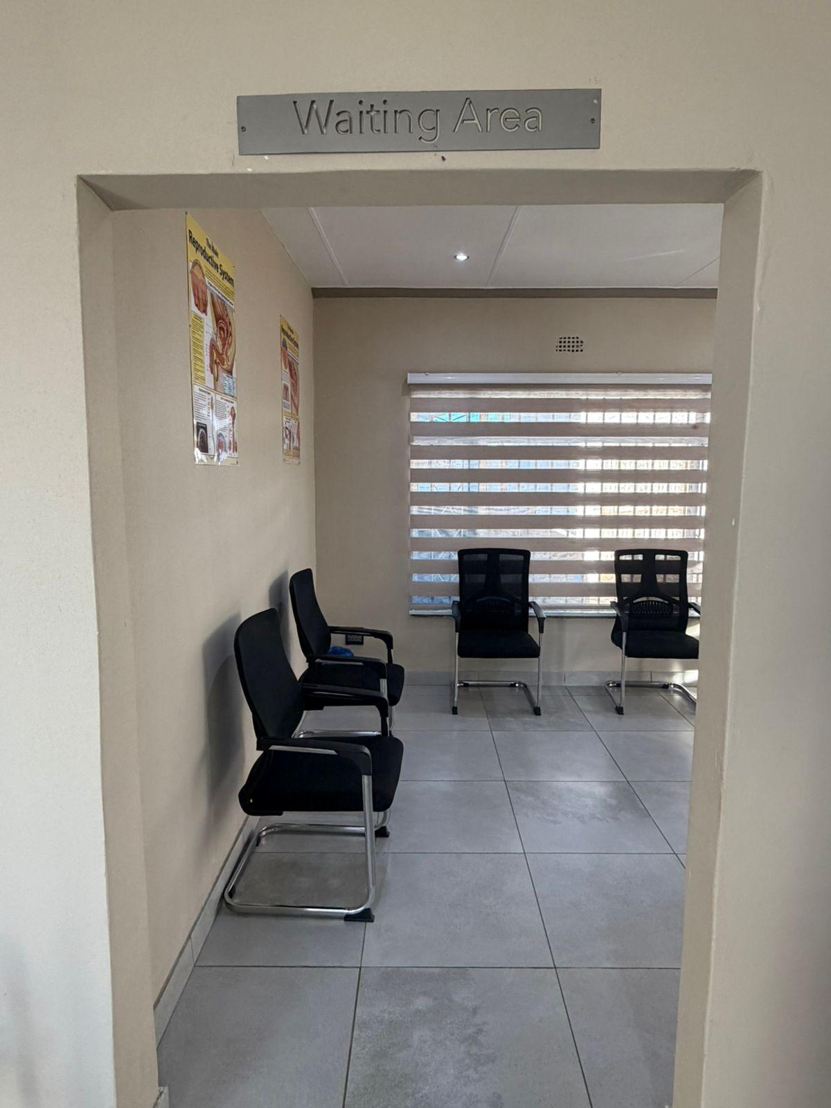 Comfortable waiting area at Dr Mukanzila's Surgery in Vereeniging